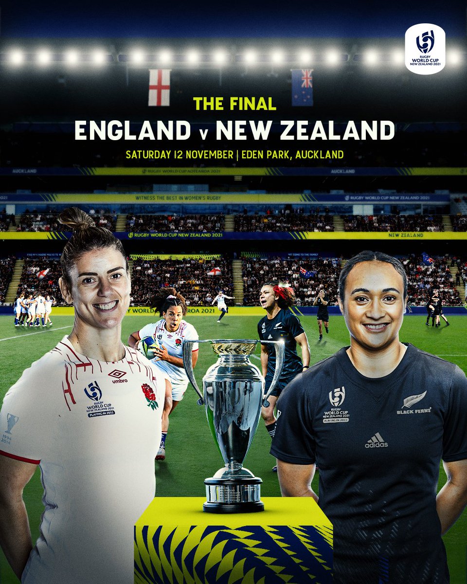rugbyworldcup's tweet image. Get your tickets. Change your plans. Be part of it.  

The Rugby World Cup 2021 Final 🏆

#ENGvNZL | #RWC2021