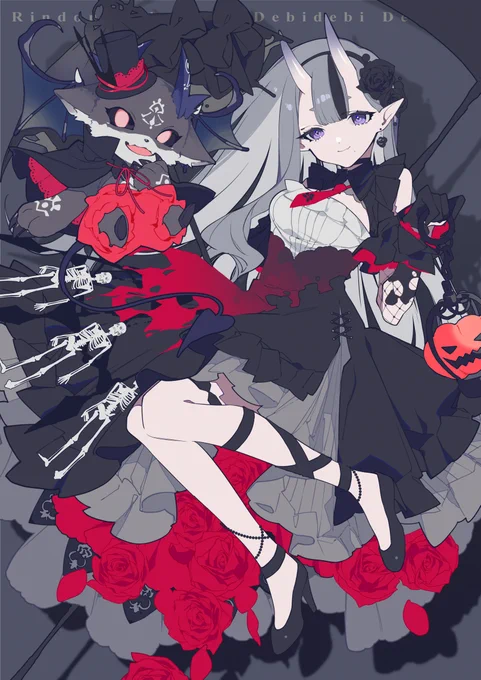 竜胆尊さんとでびでび・でびるさんの「Mrs.Pumpkinの滑稽な夢」歌ってみたMVのイラストを描かせていただきました!よろしくです～ 