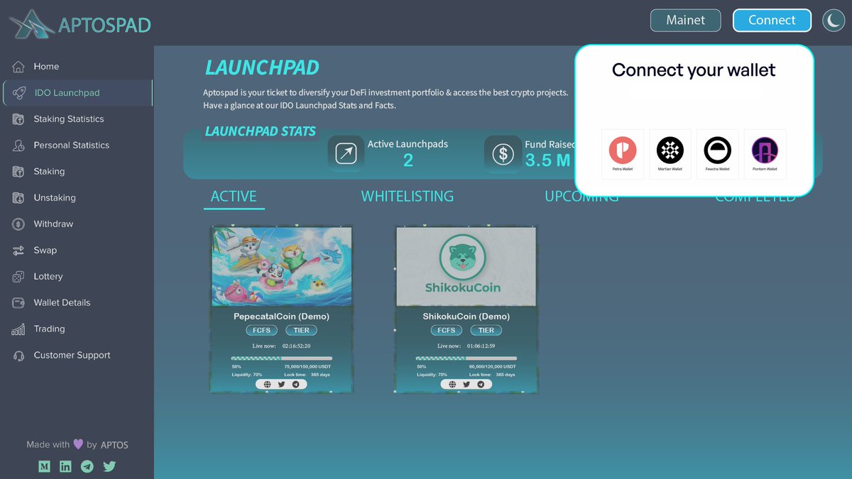 AptosPad - Public Sale November 5th 11:00 UTC tweet media