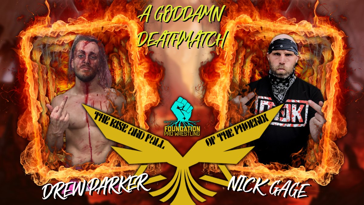 FoundationWres's tweet photo. OFFICIAL MATCH ANNOUNCEMENT:
WE'RE GONNA HAVE A DEAAAAATHHHHMATCHHHH
@DXATHIN3D vs @FnGodOfThisShit
Do we need to say anything else? Batten down the hatches, this one is gonna be a damn doozy.
#FPWPhoenix https://t.co/LW64Bju9Zw