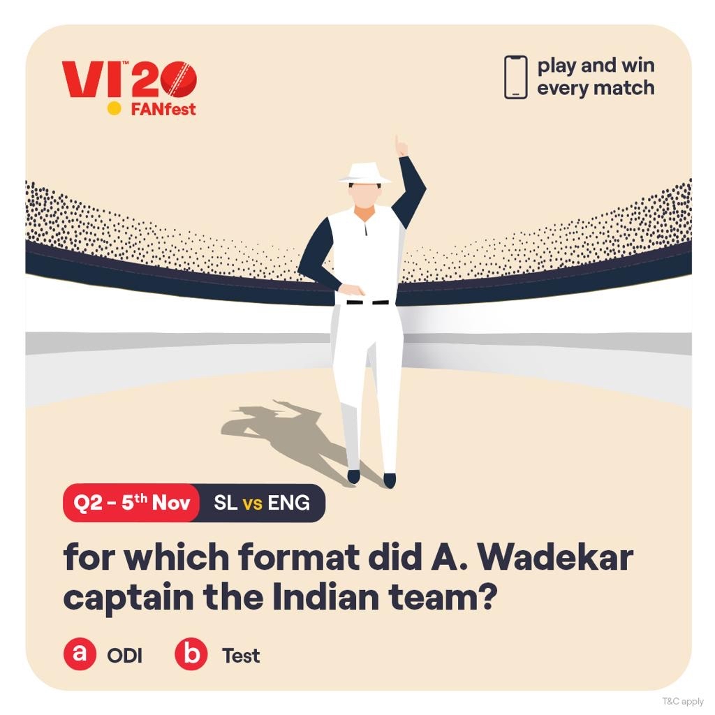 Your love for cricket could help you win big. Answer the #Vi20FANfest contest question and you could stand a chance to win an iPhone every match. #ContestAlert #SLvsENG