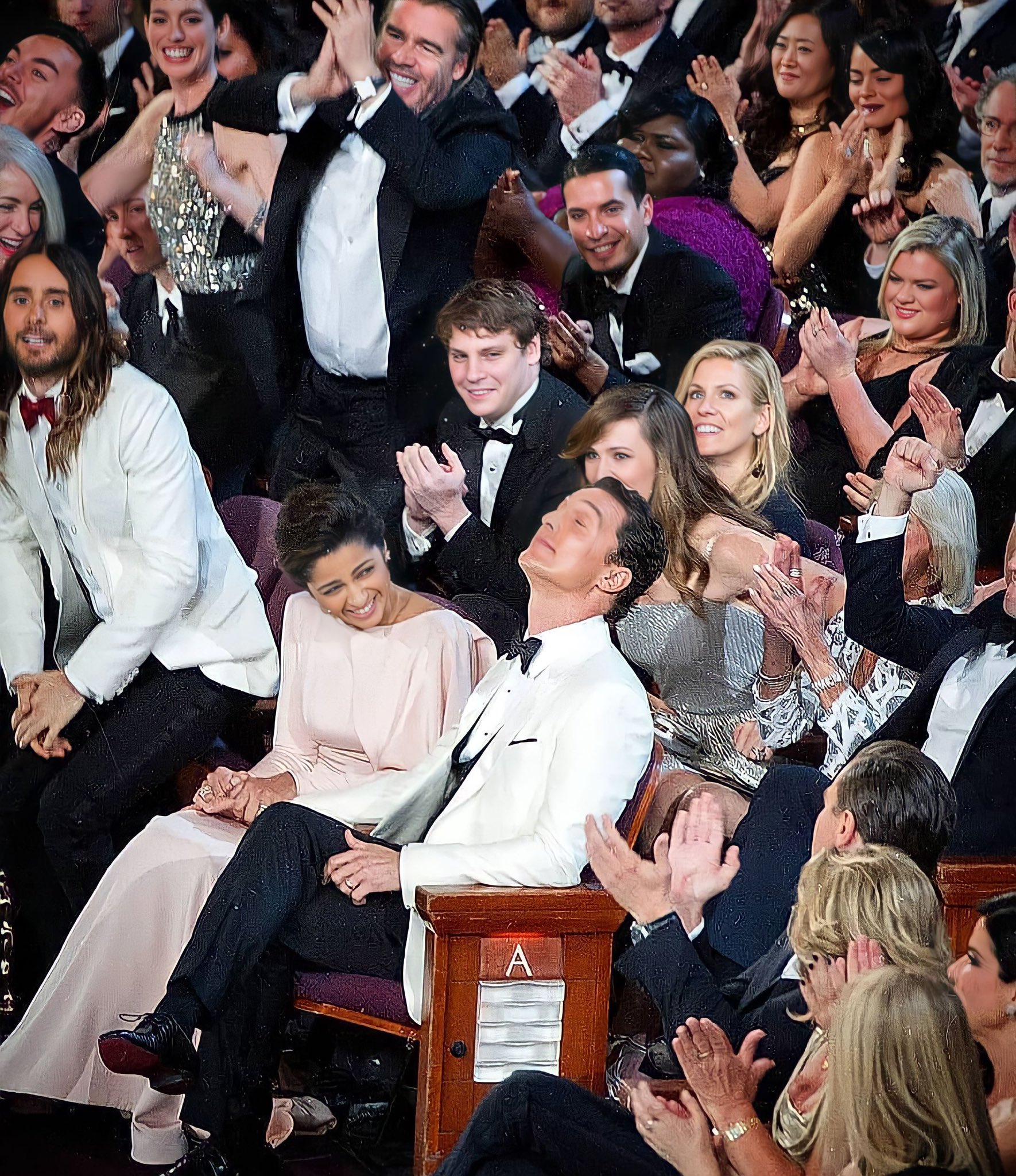 For me, this right here is the greatest moment in Oscars history. Happy birthday, Matthew McConaughey 