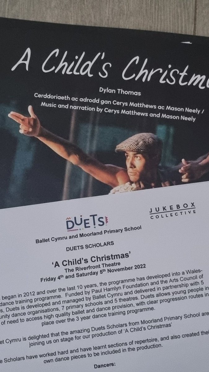 So proud of Jake and the Duet Scholars from @MoorlandPrimary preforming at the Riverfront, Newport with <a href="/balletcymru/">Ballet Cymru</a> last night! You absolutely smashed it!!