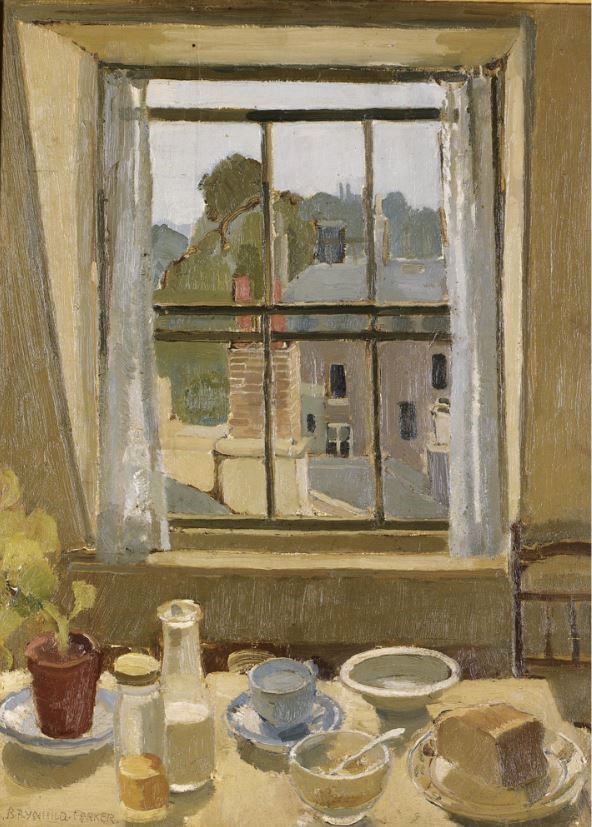 Once again #SaturdayMorning has crept up on me unawares! Where does the time go?! Here's our traditional start to the day &amp; week-end. This is "Interior" by Brynhild Parker from 1930. #BrynhildParker #SaturdayVibes #ELG