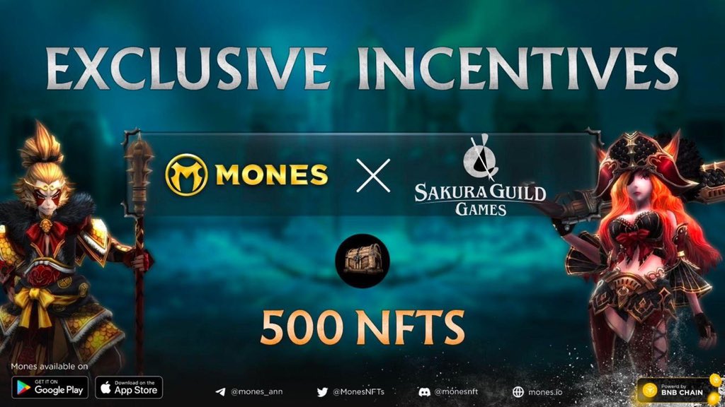 sakuraguild_jp's tweet photo. 🔥ビッグ CHANCE🔥

Astar Network上の大注目ゲームMONES(@MonesNFTs)🎮
／
✨総額100万円分以上✨️
🎁超大型NFTプレゼント企画開催🎁
＼

圧巻のグラフィックと緻密な戦略要素を兼ね備えたMMORPGからゲームで使える特別NFTを #giveaway🎉

超大量プレゼント🚨
フォローしないと損‼️ https://t.co/875KnHV8NZ