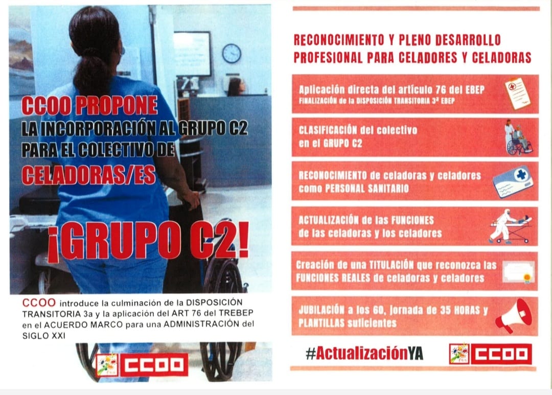FSSCCOOIBALEARS's tweet photo. Hoy 5N Día de lxs Celadoxs insistimos en su desarrollo profesional y reconocimiento tras conseguir la culminación de la disposición 3a del TREBEP 

Clasificación en Grupo C2
#ActualizacionYa de funciones y  creación de una titulación para el colectivo

#CeladorxsVisibles https://t.co/UFliffh4Ys