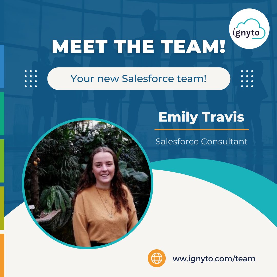 Meet Emily, one of our skilled Salesforce Consultants.

Emily comes from a technical background having delivered many complex data migration projects with a focus on data quality and achieving business results.

Meet the rest of your ignyto team: bit.ly/3UnBvNr