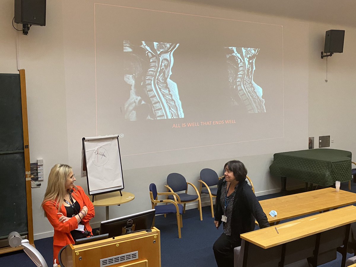 Kudos to Sarah Farrell, one of our NTN here in Oxford, for bringing one of my cases at the Neurology/Neurosurgery Grand Rounds! Excellent work @MrsMahanty w/ such a comprehensive and elegant presentation! @Oxf_Neurotrauma @NDCNOxford @OxNeurosurgery @OUHospitals