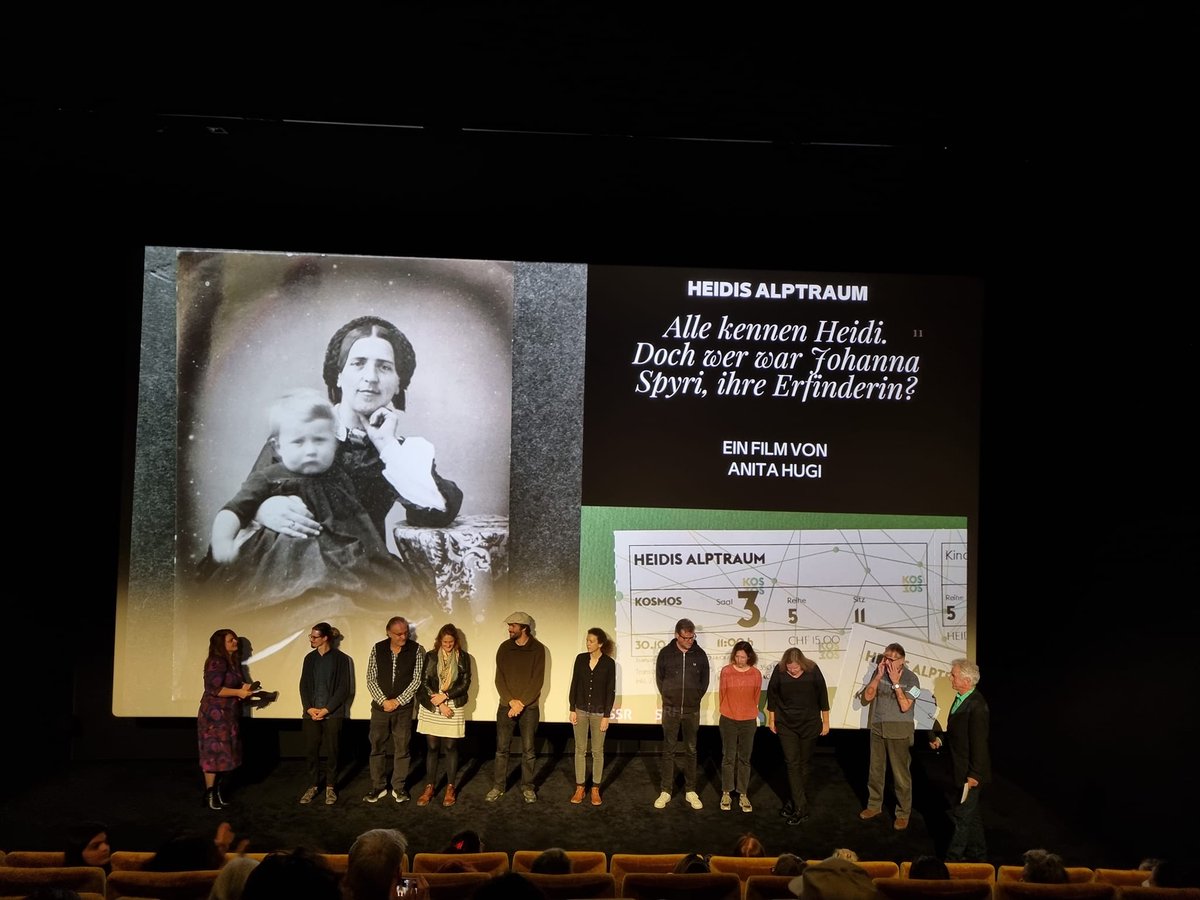 NarrativeB's tweet photo. HEIDIS ALPTRAUM feierte #Premiere vor vollbesetzten Rängen @kosmoszuerich @zuerich_liest. Wie toll, den Film so lancieren zu dürfen! Long live #Heidi und ihre bekannte unbekannte Autorin Johanna #Spyri ! CH-TV-Premiere am 24.11. online &amp; 27.11 12h @SRF 1 &amp; im Frühjahr @ARTEde https://t.co/9tVlXFQE9P