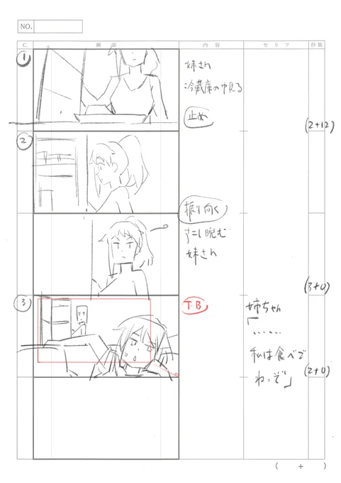 専門授業用の素材(絵コンテ) 
