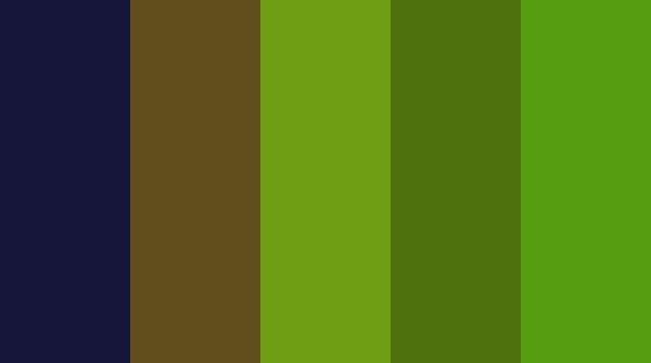 EveryPalette's tweet photo. #131637, #614e1c, #6f9d13, #4f700d, #559d13 https://t.co/mdhxICPe6d