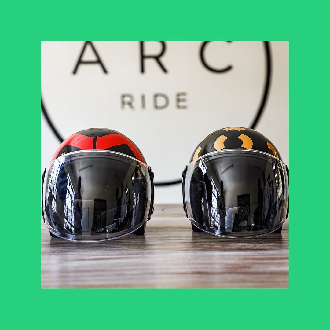 We have two different types of helmets available here at ARC Ride. Both are #MadeInKenya and designed to keep you safe and visible while you navigate the city.