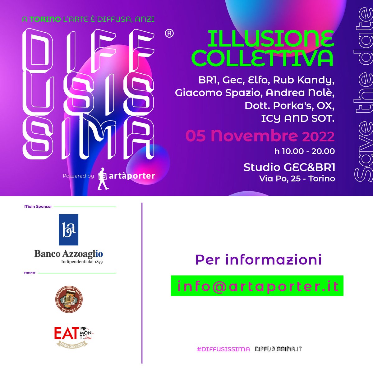 Baladin è partner della manifestazione Illusione Collettiva, sotto il cappello di DIFFUSISSIMA - <a href="/Artaporter_sbrl/">Artaporte</a> a Torino, dedicata all'arte urbana 🖼

Saremo presenti all'evento di oggi di GEC-ART e Br1 con un corner di lattine POP 🍻
 
#BeviArtigianaleItaliana #IoBevoBaladin