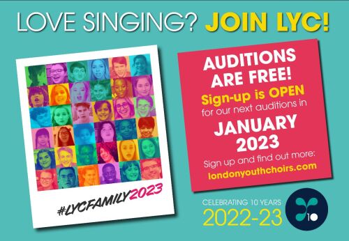 🧡Love singing?
👀Looking for a new adventure next term?
😃Join #LYCFamily!
🟢Sign-up is OPEN NOW for January auditions
🥳All LYC auditions are friendly, fun and FREE!
👋🏾londonyouthchoirs.com