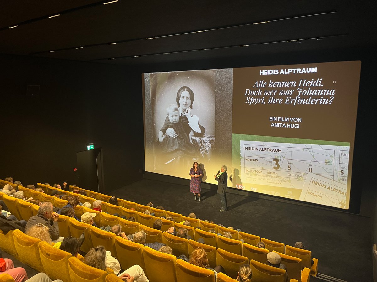 NarrativeB's tweet photo. Le cauchemar de Heidi a fêté sa #première et c'était merveilleux de lancer le film ensemble dans le cinéma au festival @Zuerichliest @kosmoszuerich qui affichait complet. Long live #Heidi &amp; sa créatrice, Johanna Spyri! Des #nouvelles bientôt sur les prochaines diffusions FR https://t.co/BEVIuF2f4R