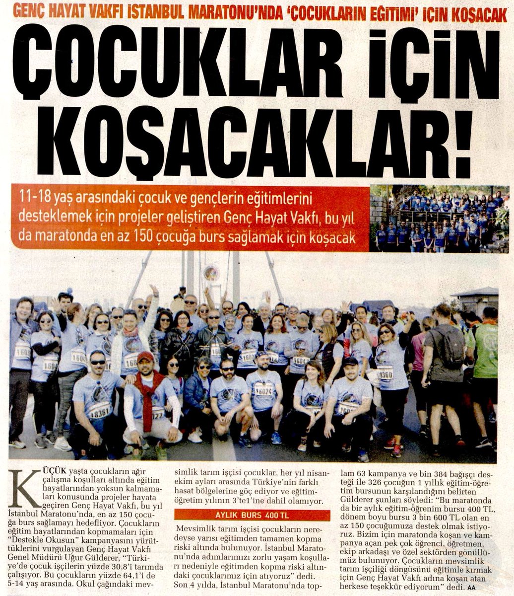 Adımlarınızı eğitime dönüştürme zamanı🥰

Haberin devamı için link: bit.ly/destekle--okus…

#istanbulmaratonu #destekleokusun #benimmaratonum