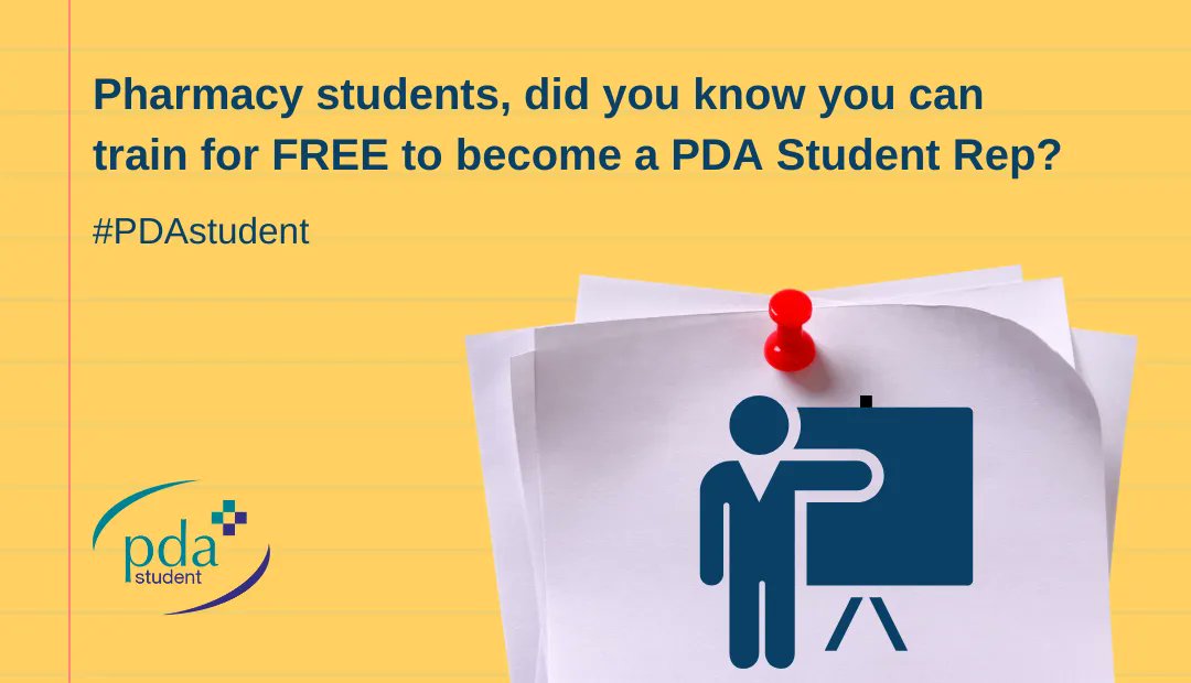 the_pda's tweet photo. We provide FREE training for #PharmacyStudents to become PDA Student Reps. As a rep, you can play a valuable role in helping us to share information and communicate with other students. Learn more and become a #PDAstudent Rep today: https://t.co/OfKnpJ3eXP #StudentSaturdays https://t.co/UXALzXXdNX