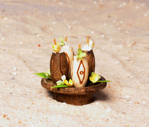 DinkyWorld's tweet image. Tropical Miniature Cocktails for Your Dollhouse - etsy.me/2DPnDYS