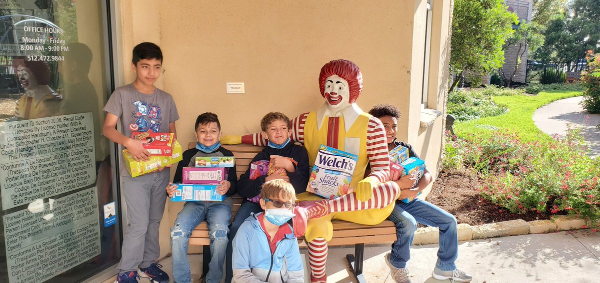 Champions Club worked hard to put together a drive and collect donations for The Ronald McDonald House. Champions learn what it means to serve others selflessly and consider another's needs before above their own. Your generous donations were delivered this morning.