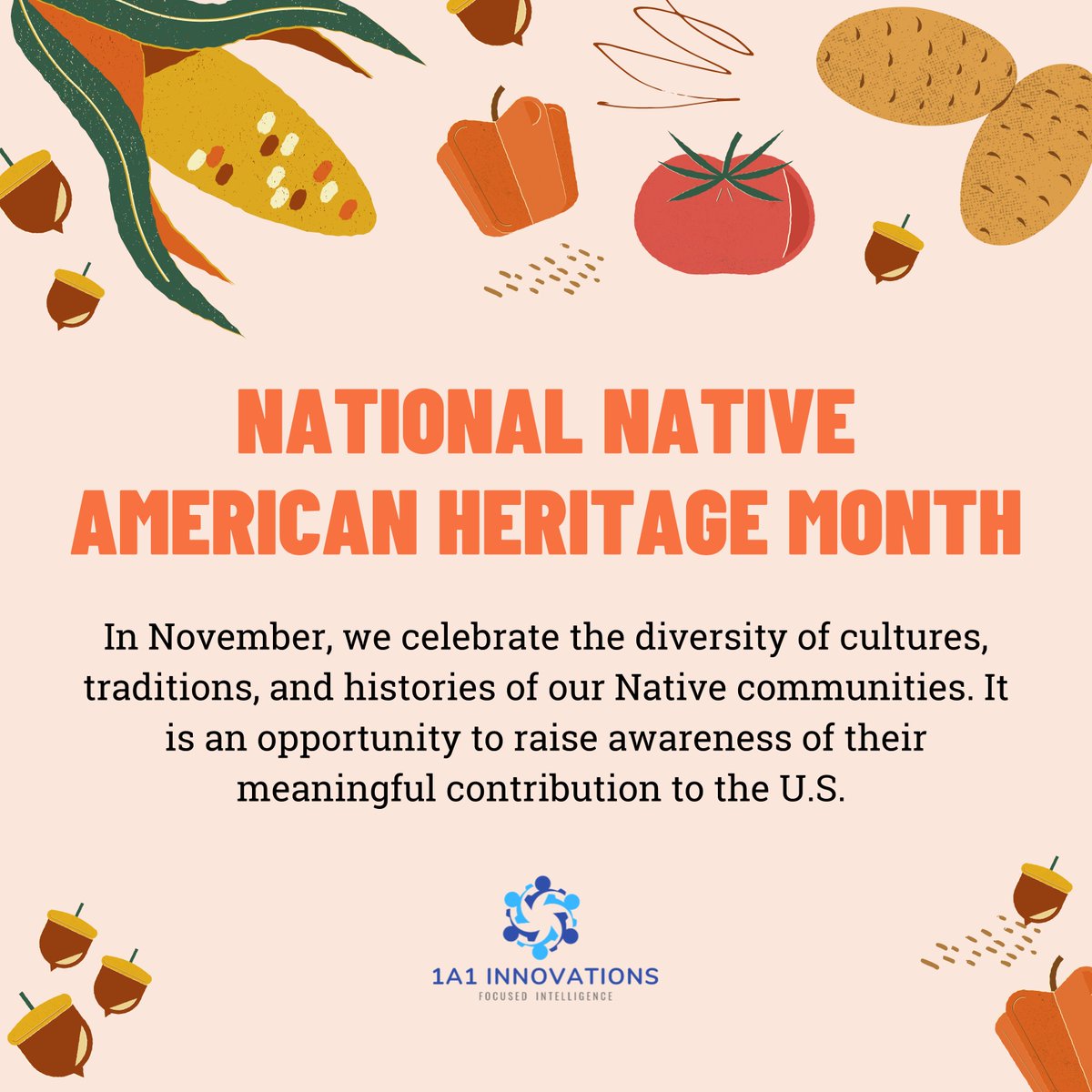 1A1_Innovations's tweet image. Join us to celebrate National American Heritage Month. A time to honor the contribution of our Native American communities. 

#1a1innovations #nativeamericanheritagemonth #nativeamerican #diversity #companyculture #culture #november2022