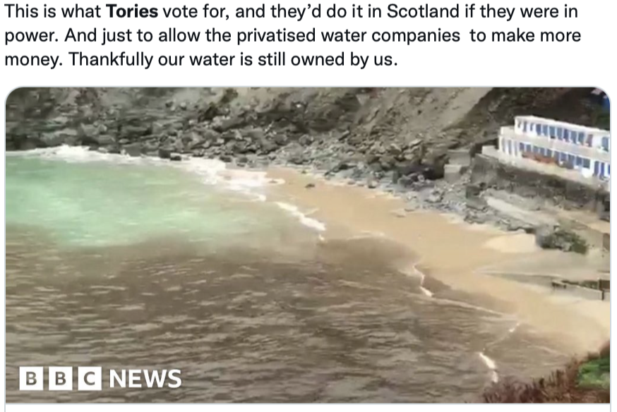 art_martin's tweet photo. @AnnieWellsMSP @NicolaSturgeon Give us a break... This is YOUR (sewage) party in action.
@AnnieWellsMSP & this is just one of a literal catalogue abuses served on the people of the UK. #Indyref23 https://t.co/1CwVEMKQdK