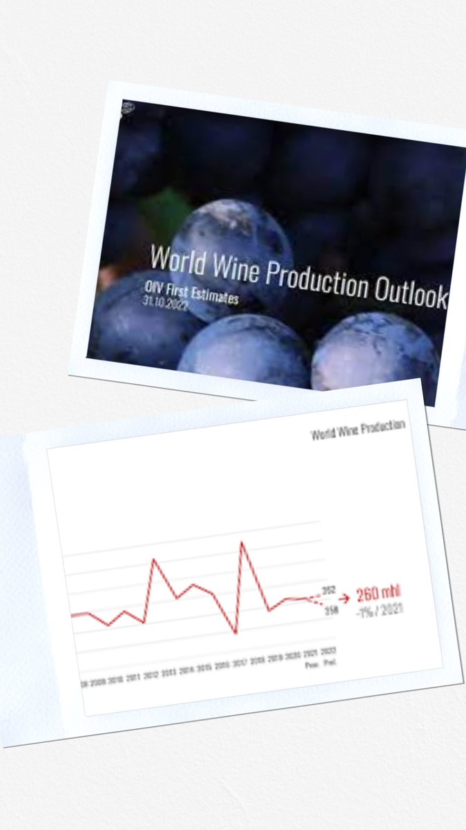 OIV Releases 2022 Global Wine Production Projections and here is their report: oiv.int/press/severe-d…

#OIV #winereport #winenews #winery #wineries #wineharvest #winelovers #wine #winetrade #wineproduction #wineproducer #wineeconomics #winetrends