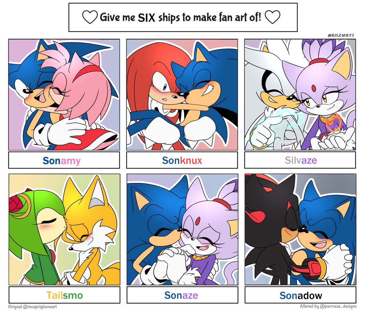 Here they are! Thank you for all the suggestions!
#Sonic #SonicCouples #SonicShips