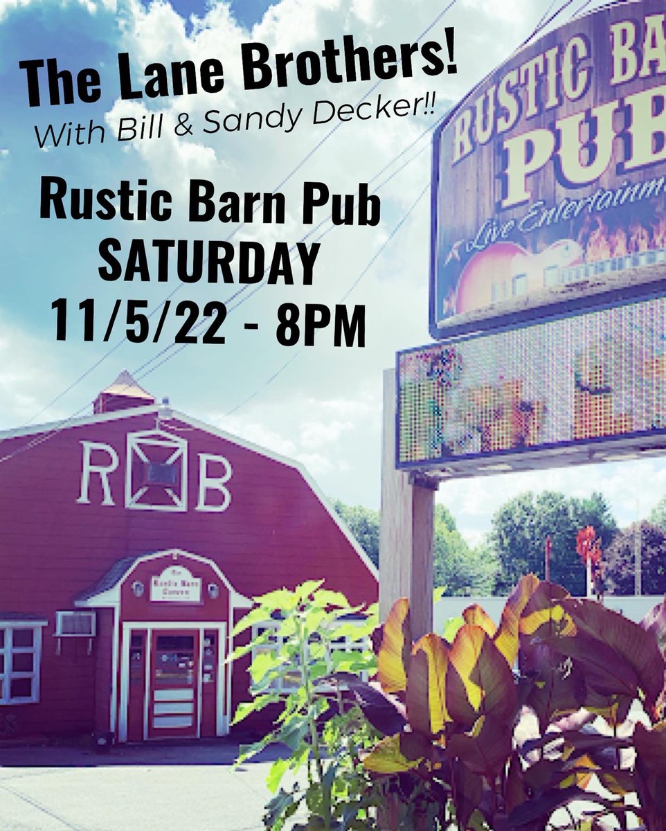 Last gig of 2022 tonight at #rusticbarn in #troyny ! We hit at 8.

<a href="/Nippertown/">Nippertown</a> 
<a href="/Local518Music/">Local 518 Music</a> 
<a href="/chrislane/">chrislane</a> 
#bluegrass
#acoustic 
#livemusic
#SaturdayNight