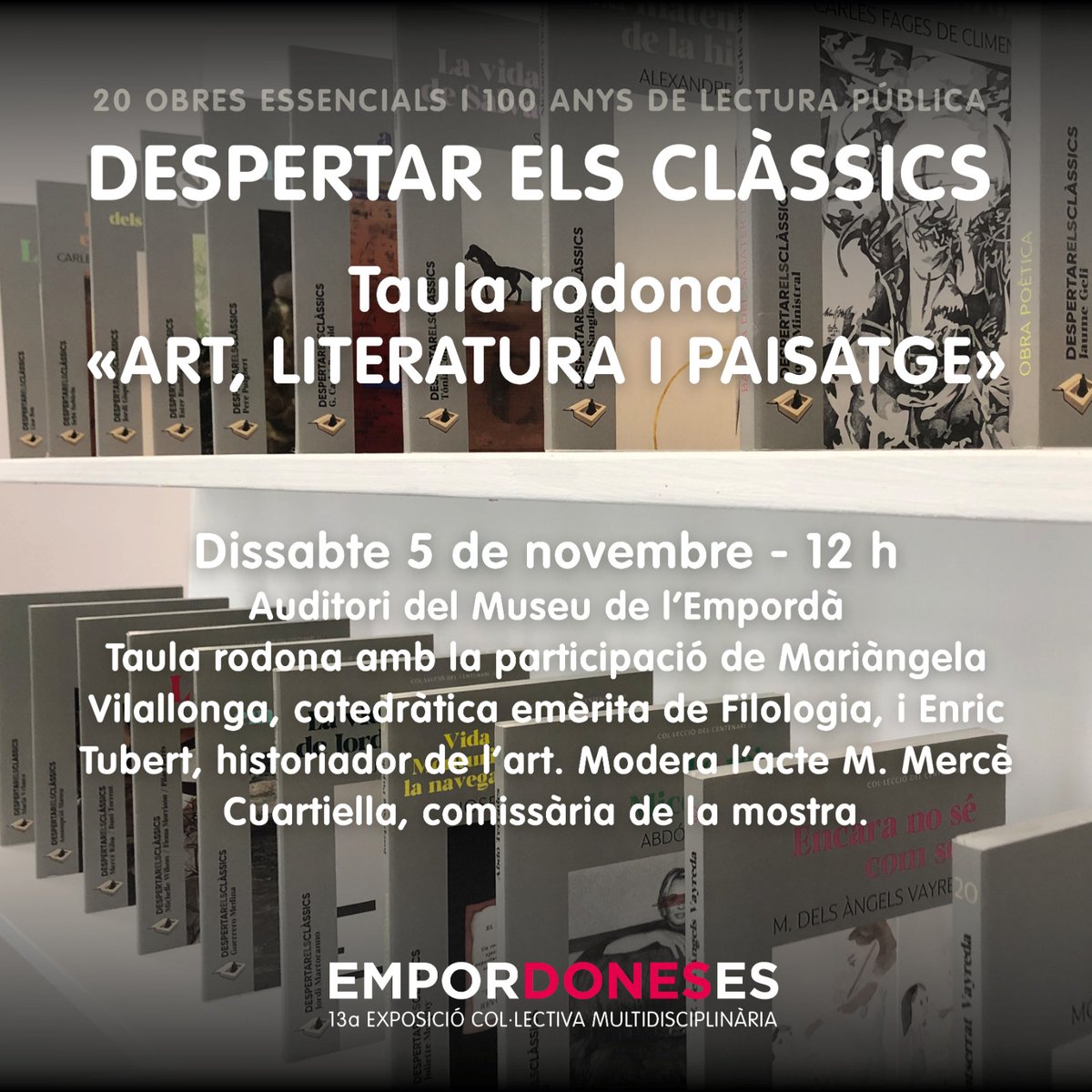 alfonsmpuig's tweet photo. A @museuemporda art, literatura i paisatge, amb @mmcuartiella, #EnricTubert i @MVilallonga a qui m'ha agradat saludar; dins el centenari @BiblioFigueres i l'expo @Empordoneses '20 obres essencials i 100 anys de lectura publica', comissariada per Pilar Farrés i Mercè Cuartiella. https://t.co/RQ4qyQvetR
