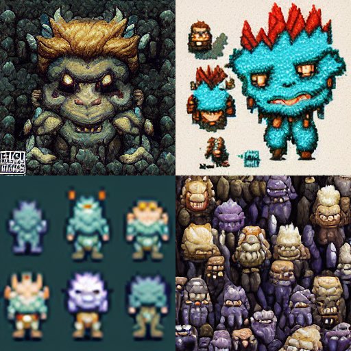 threepwave's tweet photo. Midjourney v4 is a huge improvement. I’ve been playing with it all morning and have had great luck generating pixel art-like assets. Not perfect yet but getting there! H/t @fabianstelzer for the heads up. 

Here’s the same ‘cave troll’ prompt in v3 (left) and v4 (right) https://t.co/rl1Zjf2lFW