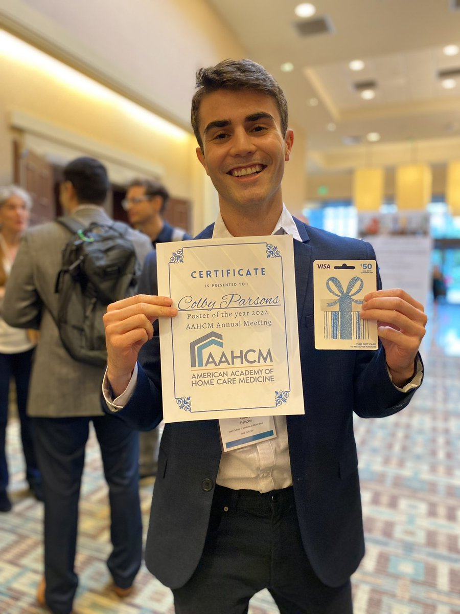 Medical Student Training in Aging Research @ ISMMS (@mstar_ismms) on Twitter photo CONGRATULATIONS ππ½ππ½ππ½ Colby Parsons <a href="/IcahnMountSinai/">Icahn School of Medicine at Mount Sinai</a> β24 for winning Poster of the Year from <a href="/AAHCMedicine/">AmerAcadHomeCareMed</a> for his MSTAR Research Project!!! π #aahcm2022 @MSHSGeriPalCare <a href="/AmerGeriatrics/">American Geriatrics Society</a> <a href="/NIHAging/">The National Institute on Aging (NIA)</a> CONGRATULATIONS ππ½ππ½ππ½ Colby Parsons <a href="/IcahnMountSinai/">Icahn School of Medicine at Mount Sinai</a> β24 for winning Poster of the Year from <a href="/AAHCMedicine/">AmerAcadHomeCareMed</a> for his MSTAR Research Project!!! π #aahcm2022 @MSHSGeriPalCare <a href="/AmerGeriatrics/">American Geriatrics Society</a> <a href="/NIHAging/">The National Institute on Aging (NIA)</a>