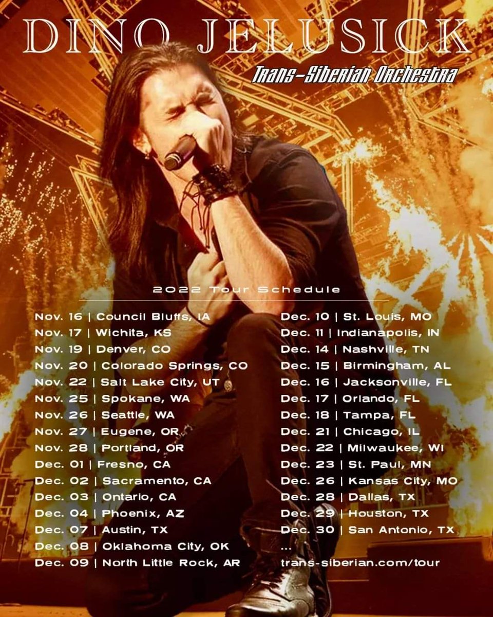 Ⓜ️ilica Ⓜ️arković (@milicamusic22) on Twitter photo <a href="/Nydialopezamaya/">Nydia 💝💙🌷</a> <a href="/davidcoverdale/">David Coverdale</a> <a href="/joelhoekstra13/">Joel Hoekstra</a> 🎸 is in the East TSO Group.
<a href="/Dino_Official/">Dino Jelusick</a> 🎤 is in the West TSO Group.
Here are the dates of the SNAKES!🐍🐍
#TSOTime2022 🎄
#TSOMagic ✨ <a href="/Nydialopezamaya/">Nydia 💝💙🌷</a> <a href="/davidcoverdale/">David Coverdale</a> <a href="/joelhoekstra13/">Joel Hoekstra</a> 🎸 is in the East TSO Group.
<a href="/Dino_Official/">Dino Jelusick</a> 🎤 is in the West TSO Group.
Here are the dates of the SNAKES!🐍🐍
#TSOTime2022 🎄
#TSOMagic ✨