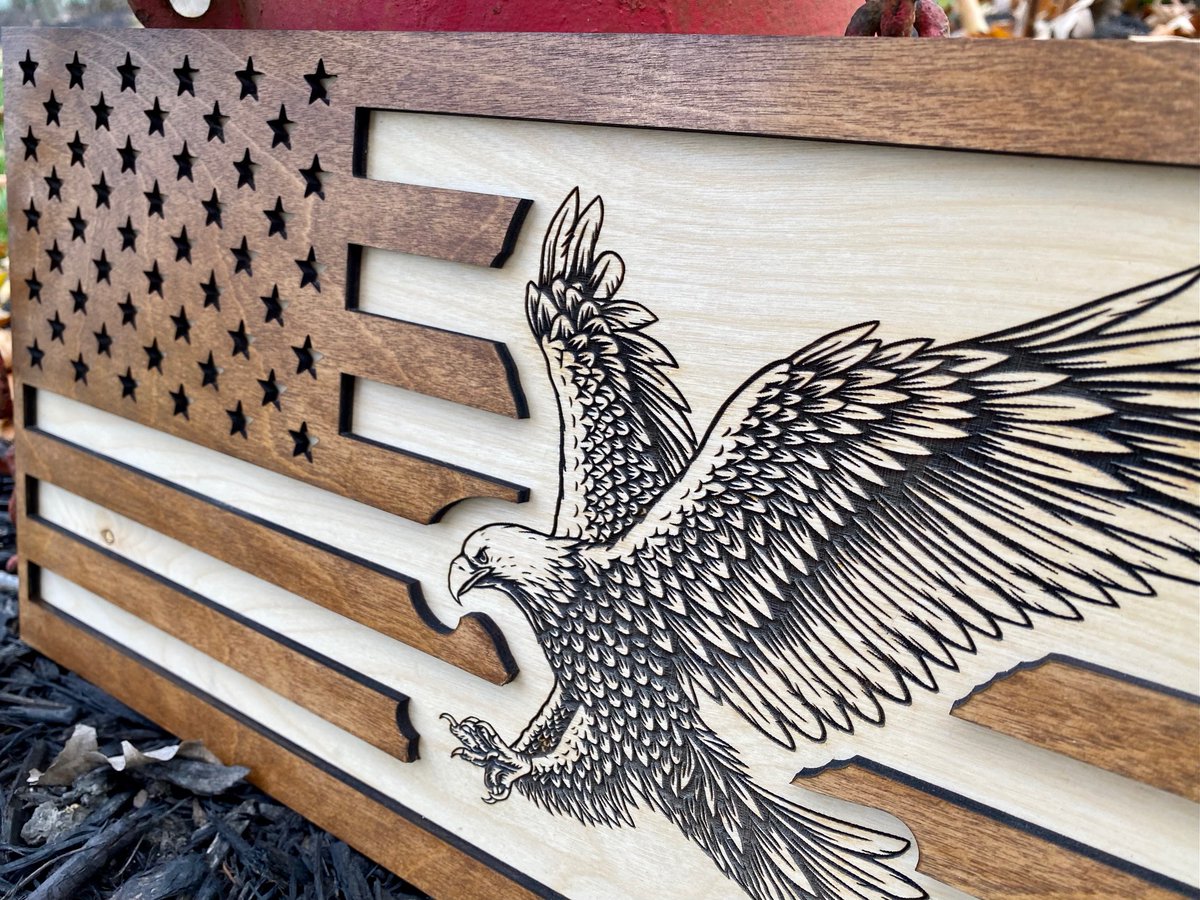 Laser Engraved Flags
Large Flag 16" x 8.5" $35 / $45 customized
Small Flag 6" x 3.15" $10
facebook.com/profile.php?id…
PM me on FB to place an order.