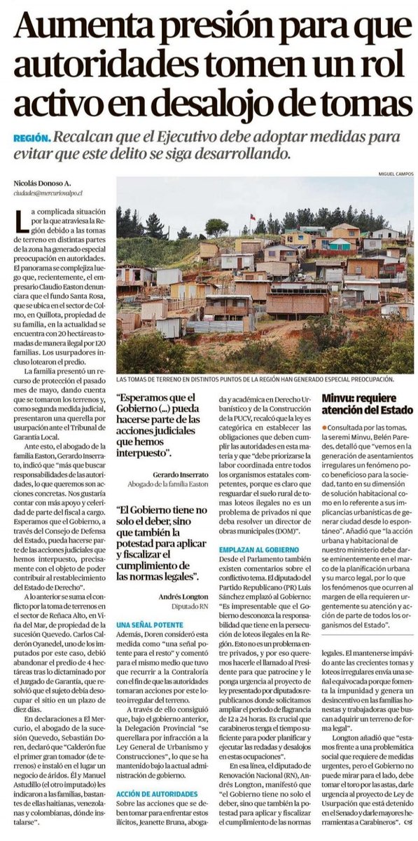 abogadabruna's tweet photo. 🚨El Estado SI debe fiscalizar y prevenir las tomas ilegales en sector rural porque la protección rural ES un DEBER.
Seremi MINVU puede ordenar paralizar y demoler INCLUSO con auxilio fuerza pública. 
Seremi, delegación, Muni deben iniciar acciones penales
👉🏽Hoy  @mercuriovalpo https://t.co/KEhGEXAJzZ