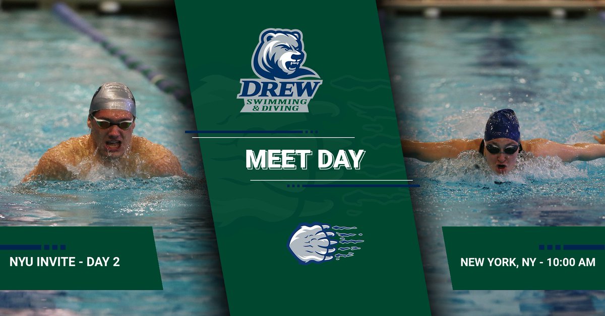 GoDrewRangers's tweet photo. The swimming & diving teams are back in New York City today, competing in the second and final day of the NYU Invitational.
๐ New York, NY
๐ 10:00 AM/2:00 PM/4:00 PM
๐บ https://t.co/Ks7SOgJSsX
#drewSD #d3swimming #RangerUp https://t.co/GKhVvyzA2D