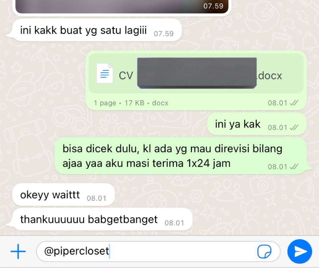 pipercloset's tweet photo. testi cv ats https://t.co/a9eWXTIm3d