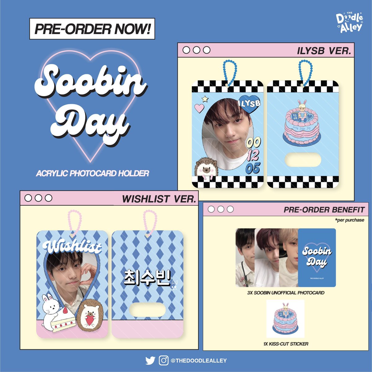 Aubrey (@gyuhansales) on Twitter photo • #GH_GOs •
WTS | LFB | 🇵🇭 GO
TXT Soobin Acrylic Photocard Holder by <a href="/thedoodlealley/">The Doodle Alley</a>
- ₱450 ea (all in)
- with Pre-order Benefits
- 2 versions: Wishlist & ILYSB
- Semi-FETA
DOO: Until OOS / November 23
DOP: November 24
🔗 Order Form: forms.gle/higg7Q5ngJ2TBh…
please help rt! • #GH_GOs •
WTS | LFB | 🇵🇭 GO
TXT Soobin Acrylic Photocard Holder by <a href="/thedoodlealley/">The Doodle Alley</a>
- ₱450 ea (all in)
- with Pre-order Benefits
- 2 versions: Wishlist & ILYSB
- Semi-FETA
DOO: Until OOS / November 23
DOP: November 24
🔗 Order Form: forms.gle/higg7Q5ngJ2TBh…
please help rt!