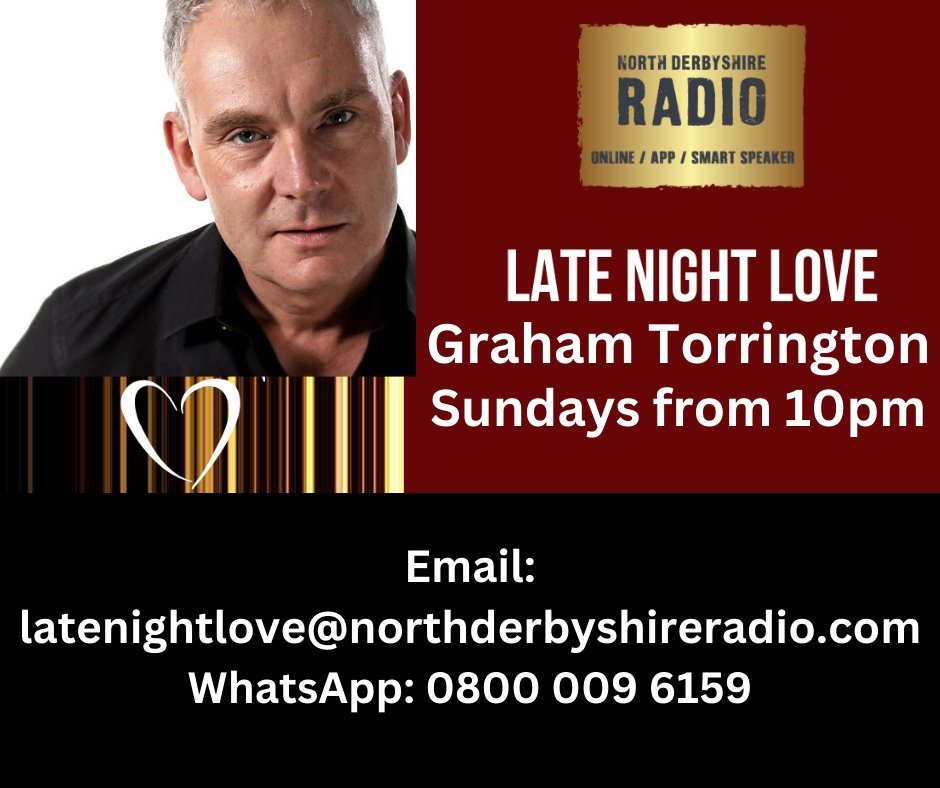 The legend that is <a href="/GTorrington/">Graham Torrington</a> is here for Late Night Love - The best way to round of the week.
Contact Graham now with your messages using the details below