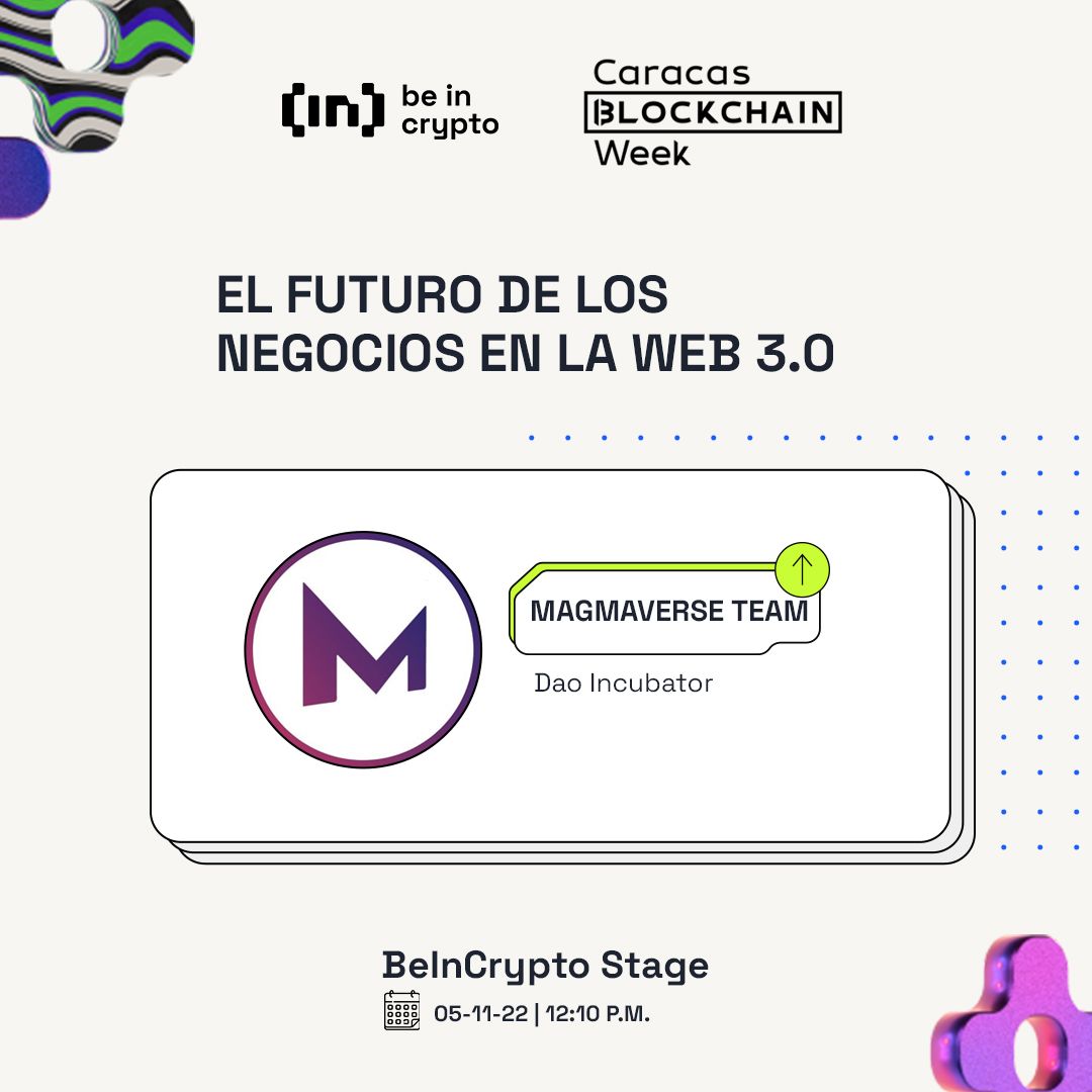 beincrypto_es's tweet photo. 🚀El futuro de los negocios en la Web 3.0
▪️@solojosealberto, @magmaverse
#BeInCryptoStage #VamospaCaracas https://t.co/DugkZdObhX