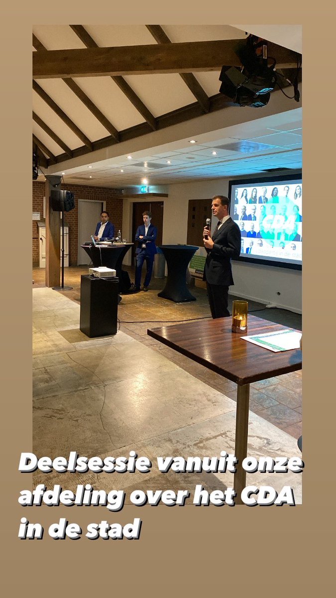 CDADenHaag's tweet photo. Vandaag vindt het #CDACongres plaats in Nijkerk. Onze mensen @bredemeijer @KPartiman en @DanielCDADH mochten meer vertellen over het CDA-verhaal in de stad! https://t.co/PRjGsXW6Su