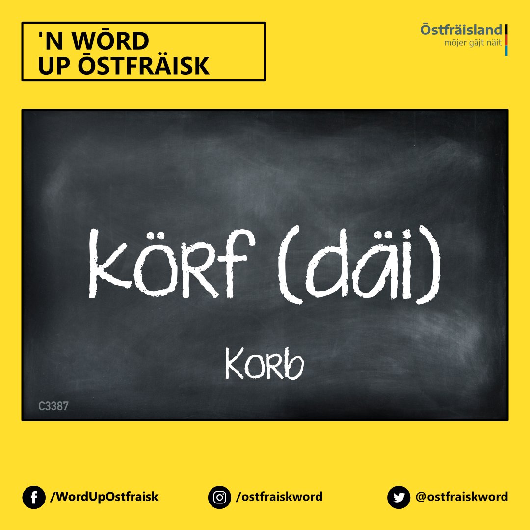 ostfraiskword's tweet photo. körf (däi) | Korb

#ōstfräisk #ostfriesisch #Ōstfräisland #Ostfriesland #Fräisland #Friesland https://t.co/zLkZB0NfmH