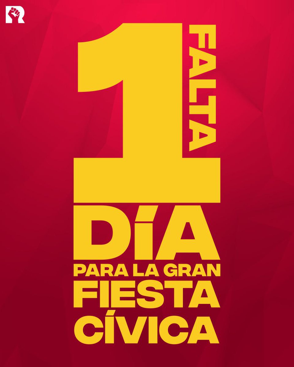 ¡Buenos días! 🌤️ Estamos a 24 horas de iniciar la fiesta cívica de las #EleccionesSoberanas2022. 🇳🇮🗳️❤️