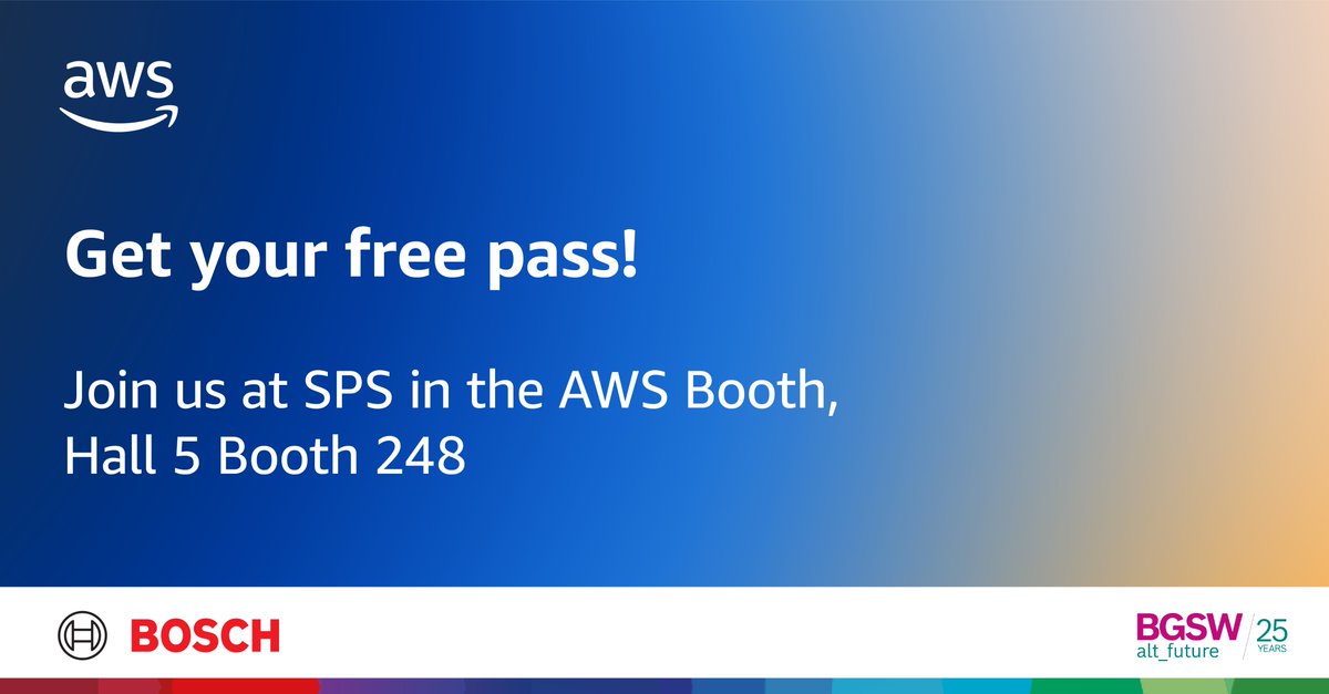 BoschSoftware's tweet photo. We will be at #SPS22 in Nuremberg, 8th to 10th Nov, along with our partners @awscloud showcasing our #DigitalTwin AIPM solution that takes human-machine collaboration to a new level. Get your complimentary pass to attend https://t.co/W1mJzhzexg
#BGSW #alt_future https://t.co/EoS1IXCz4Y