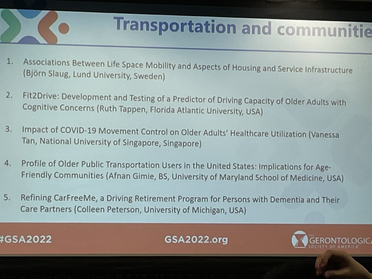 Excited to see @UMmedschool student Afnan Gimie present her work from @ENRICH_UMB on public transportation use among older adults at #GSA2022 #GSA22! Read this work published in @AGSJournal earlier this year here: agsjournals.onlinelibrary.wiley.com/doi/full/10.11…