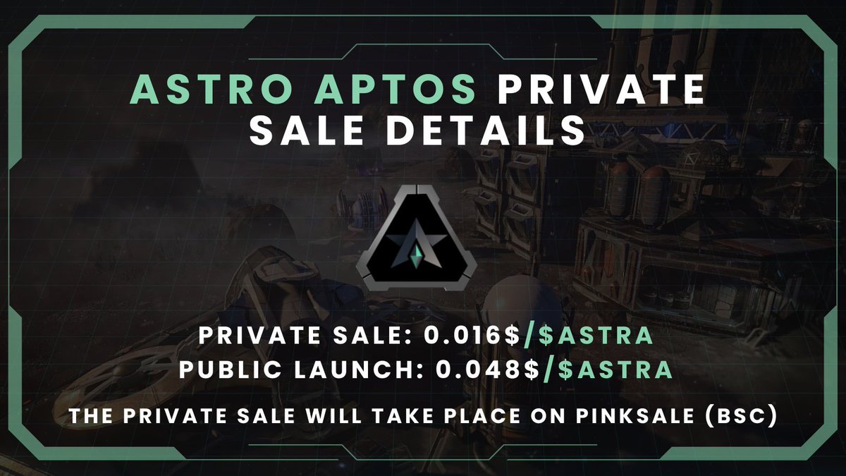 🎮 <a href="/AstroAptosToken/">Astro Aptos (Presale LIVE)</a> is the First Play-To-Earn Metaverse Shooter that will launch on the Aptos Blockchain🎮

Their Private Sale is now live!👇
pinksale.finance/private-sale/0…

🌐 astroaptos.com