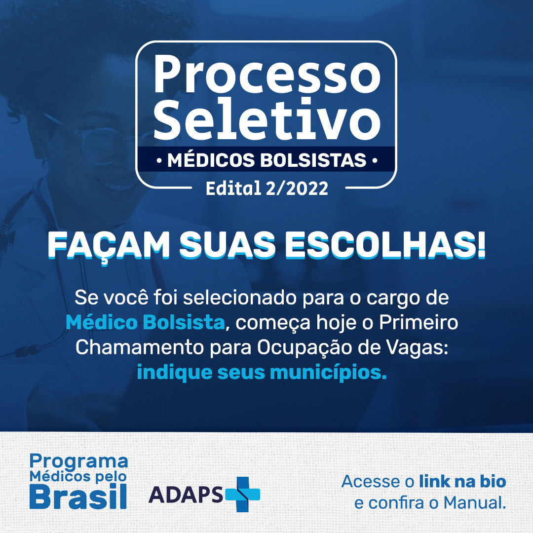 adapsbrasil's tweet photo. Atenção!

Começa hoje o Primeiro Chamamento para Ocupação de Vagas ao cargo ... https://t.co/Ow1rBjay4P https://t.co/O4O7klvW46