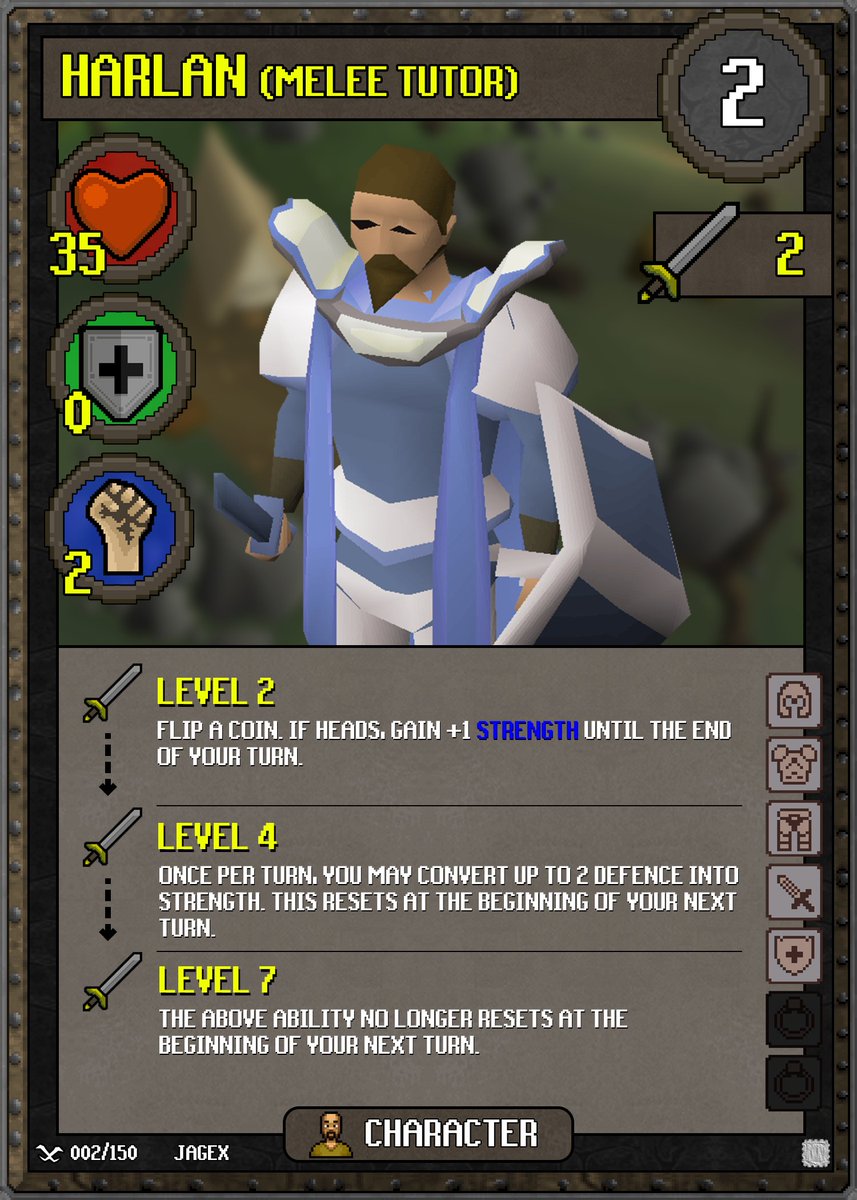 Bit late in posting this but I've been doing some more work behind the scenes and this week for #OSRSGameJam on the TCG.

Made a new skilling system and made the design a whole lot nicer and had a couple of playtests!

Here's a look at V1 and the newest V5 of the cards.