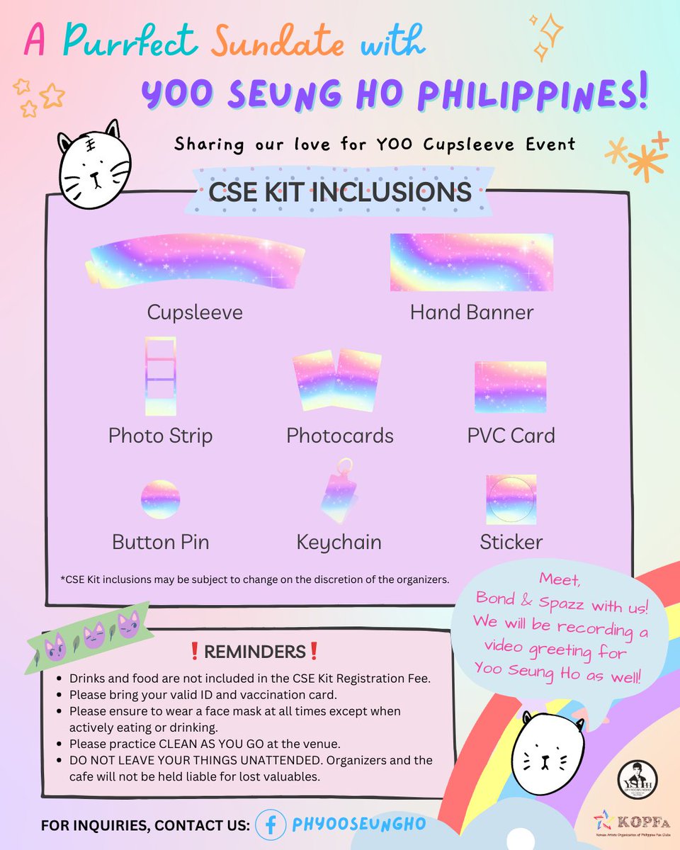 phyooseungho's tweet photo. Join our 1st CSE!
๐ฑ: A PURRFECT SUNDATE WITH YOO SEUNG HO PHILIPPINES
๐๏ธ: Nov. 20 (Sun)
๐ง: 7:30PM - 10:30PM
๐: SMILE TO GO - ARANETA, Cubao, Quezon City
Registration: https://t.co/7lbl78nko5
#YooSeungHo #์ ์นํธ #dandyoo93 #ไฟๆฟ่ฑช #ใฆในใณใ #YGSTAGE #YSHPH #phyooseungho #CSE https://t.co/KJAZ4YAvV6