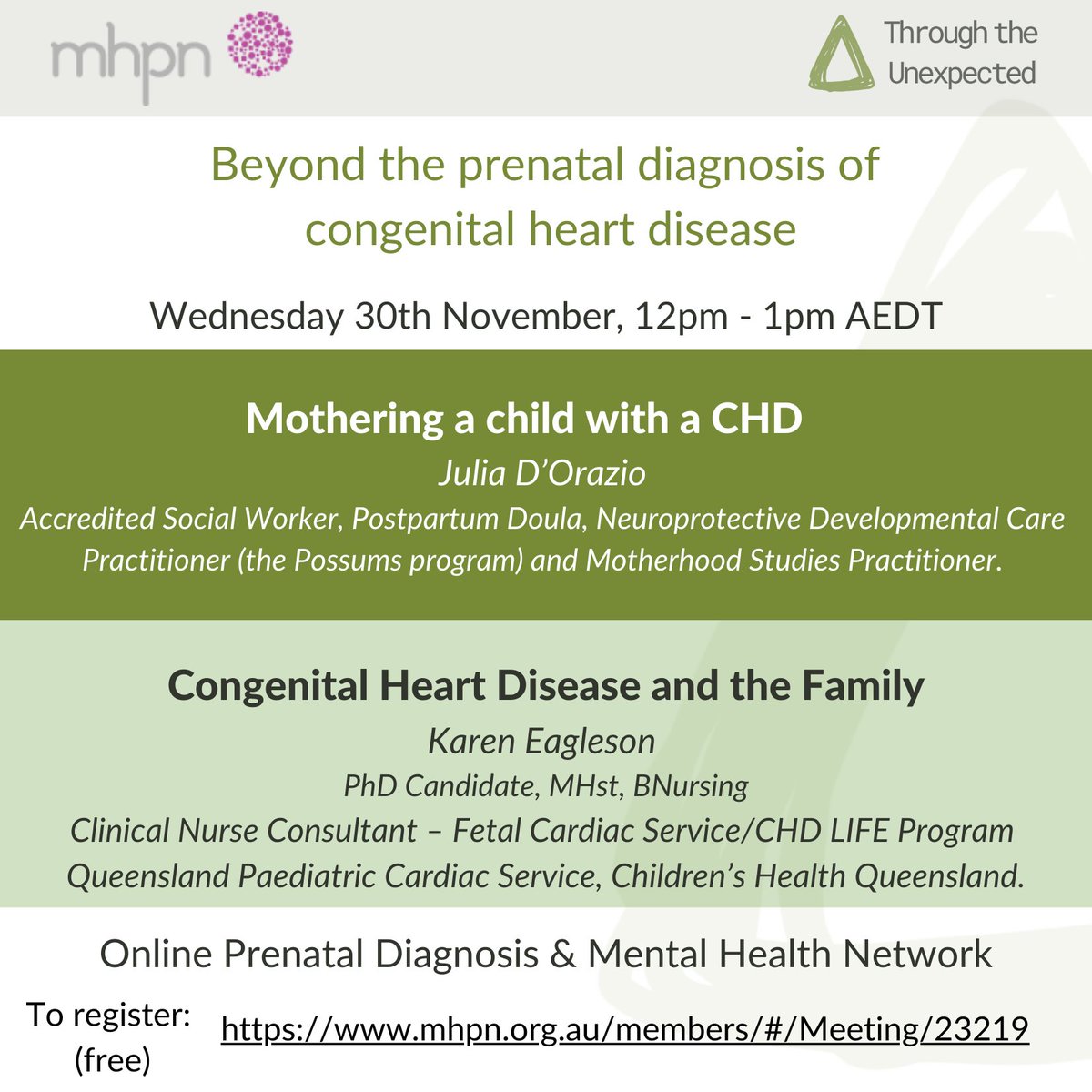 throughtheunex1's tweet photo. Our final @MHPNOnline Prenatal Diagnosis &amp; Mental Health Network meeting for 2022! 

Beyond the prenatal diagnosis of congenital health disease #CHD 

We hear from two experts in supporting families, one with the added insights from lived experience. 

https://t.co/GFP1ITMQmf https://t.co/f9ykF764uZ