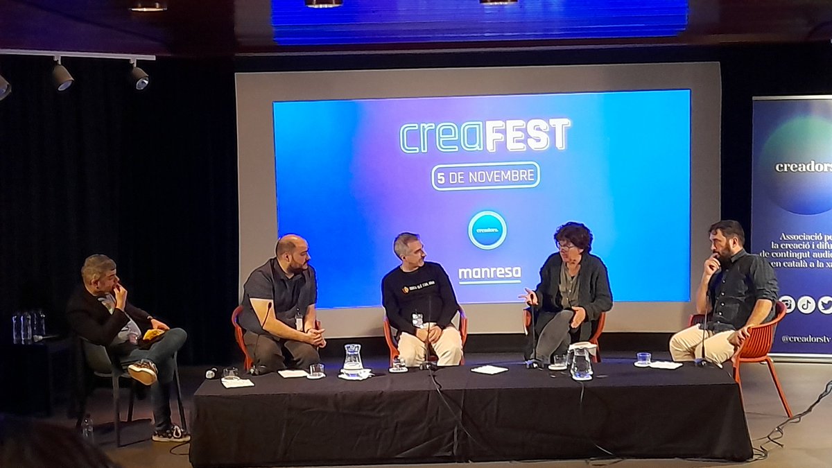 Enric Bautista (@baenric) on Twitter photo Parlant del contingut en català des de moltes òptiques diferents.
#creafest22 <a href="/AlbertLloreta/">Albert Lloreta Ribalta</a> <a href="/AixetaInfo/">Aixeta</a> <a href="/creadorstv/">Creadors.</a> <a href="/gerardsese/">Gerard Sesé</a> <a href="/Xuslord/">Xuslord</a> <a href="/goitaquefem/">Goita què fan ara</a> Parlant del contingut en català des de moltes òptiques diferents.
#creafest22 <a href="/AlbertLloreta/">Albert Lloreta Ribalta</a> <a href="/AixetaInfo/">Aixeta</a> <a href="/creadorstv/">Creadors.</a> <a href="/gerardsese/">Gerard Sesé</a> <a href="/Xuslord/">Xuslord</a> <a href="/goitaquefem/">Goita què fan ara</a>